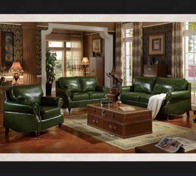 China American Industrial European Modern Loft Furniture Genuine Leather Home Living Room Sofa for sale