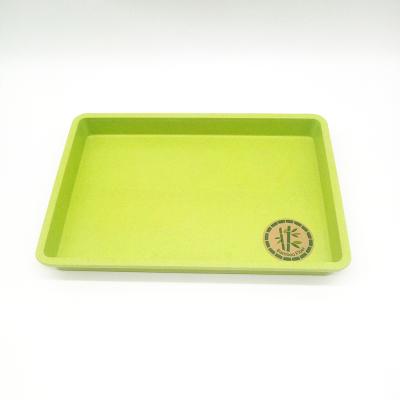 China Wholesale Bamboo Fiber Tray Serving Tray Bamboo NO--pollution Eco-friendly And Heat Resistant Naturally for sale