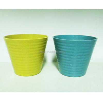 China Eco-Friendly Plant Eco-friendly Bamboo Stand Garden Fiber Eco-Friendly Bamboo Fiber Flower Pot for sale