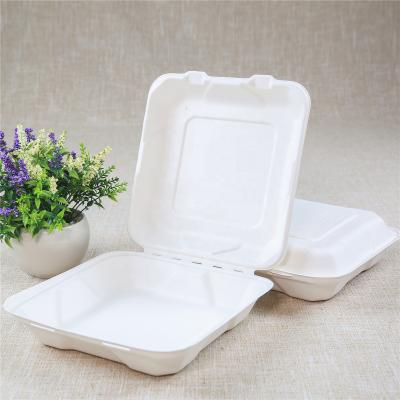 China 3 Compartment Sugarcane Bagasse Food Container 9inch Eco-friendly Sugarcane Bagasse Tableware for sale