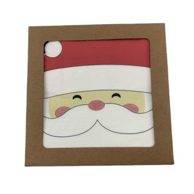 China Festival Decoration Christmas Party Decorations Set Supplies Handmade Customized Paper Napkin for sale