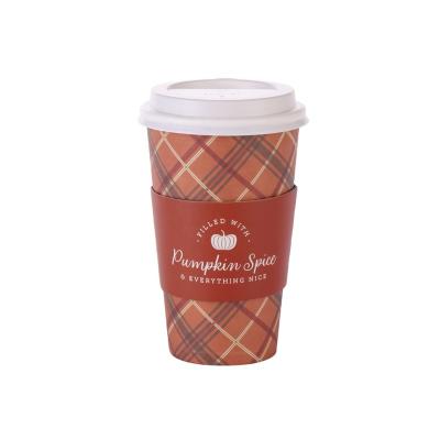 China 16 Ounce Disposable Logo Disposable Paper Coffee Cup Custom Printed Single Wall With Lids for sale