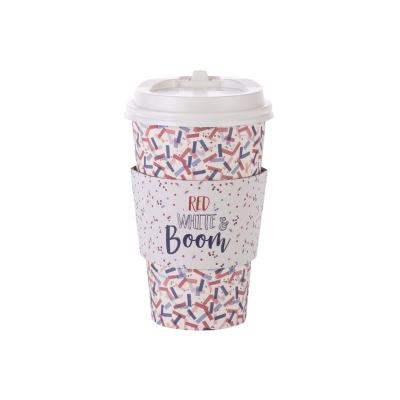 China Custom Style Logo Disposable Red White Boom Paper Cups Disposable For US Party for sale