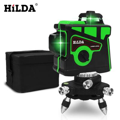 China Hilda Laser Level 12 Lines Self-Leveling 360 Floor Cross Auto Rotary 3d Laser Levels - for sale