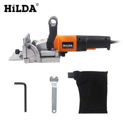 China Hilda Biscuit Jointer Wood Tool 760W Electric Woodworking Tool Woodworking Tenoning Machine Jigsaw Puzzle Machine Copper Motor KCJ001 for sale