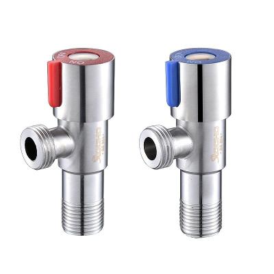 China Hot And Cold Water Toilet Water Heater Water Inlet Stop Red Metered Basin Dish Kitchen Valve Angle Wire Drawing Stainless Steel Faucets for sale