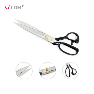 China Embroidery Newest Logo Custom Adjustable Copper Screw Best Quality 45 Degree Blade Dressing Scissors for sale