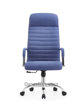 China Good Quality Sky Blue Wheels Casters Chesterfield Recliner Office Swivel Genuine Leather Ergonomic Chair for sale