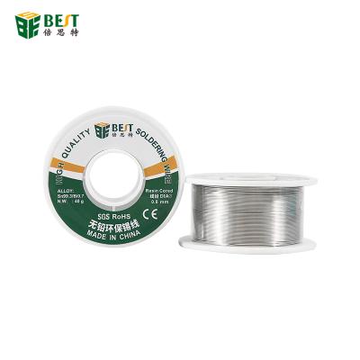 China Excellent Performance BESTOOL 40g Lead Free Solder Wire 0.4/0.8mm Rosin Flux Lead Free Solder Core For Electric Soldering for sale