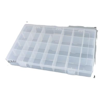 China 24 Practical Adjustable Plastic Organizers Stored Compartment Storage Box Jewelry Earring Bead Screw Holder Case Display Container R659 for sale