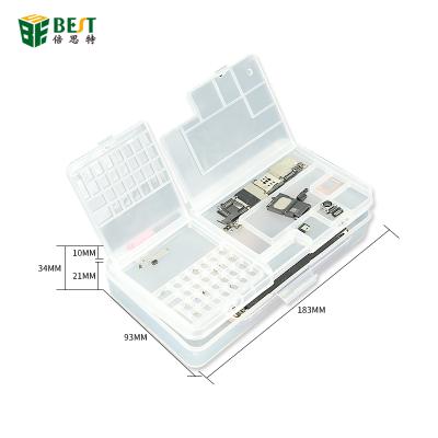 China Multifunctional Storage Box Stocked For iPhone LCD Screen Motherboard IC Chips Component Screws Organizer Container Mobile Phone Repair Tool for sale