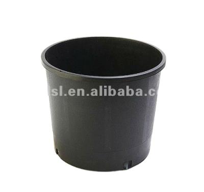 China Wholesale factory modern plastic pots, black flower pot, 10 gallon black planter pot for sale