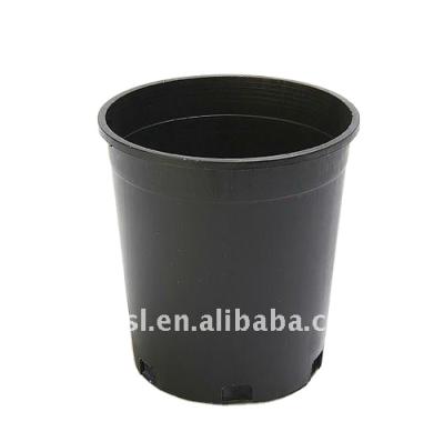 China Minimalist Cheap Black Plastic Nursery Flower Pot Planter Pots 4 Gallon Pot Gardening for sale