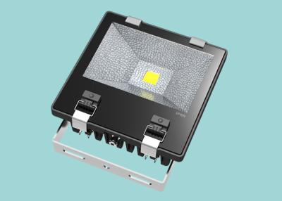 China Cool White 70 Watt External LED Flood Lights 6500K COB Commercial Black Color for sale