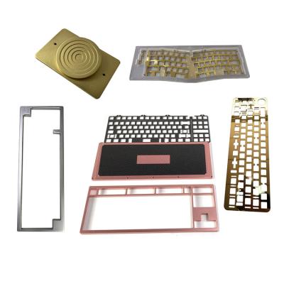 China 60% Aluminum Keyboard Case CNC Machining Aluminum Anodize Spare Part Custom Mechanical Parts Sandblasting Brass Acrylic Keyboard Plate for sale