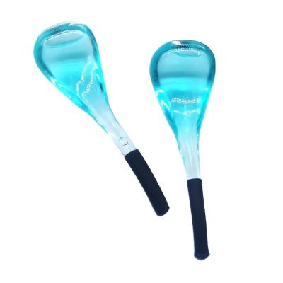 China Gel Inside Skin Care Glisten Cryo Ice Globes Ice Roller Facial Spoon Shape Ice Glass Massager for sale