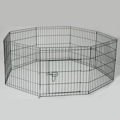 China Viable Heavy Metal Wire Folding Puppy Play Pen Rabbit Cage for sale