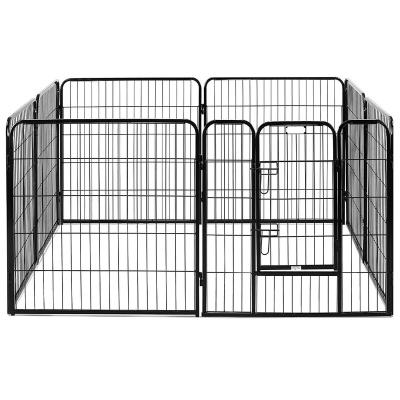 China Large XXL Durable Heavy Duty Square Tube Dog Cage Kennel With ABS Tray for sale