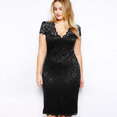 China LCd0186 Women Summer Lace Breathable Dress Plus Size Plus Size Dress for sale