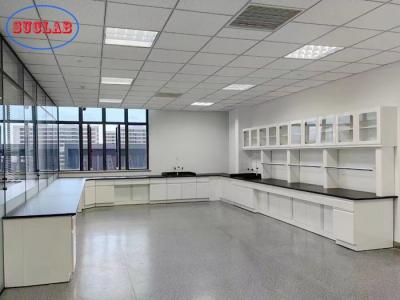 China Steel Structure Lab Tables With Embeded Cabinet In Chemistry Laboratory en venta