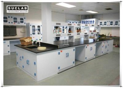 China Waterproof PP Lab Bench With Reagent Shelves In Chemistry Laboratory for sale