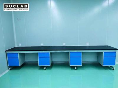 China Corrosion Resistant Worktops C-Frame Struction Lab Bench Furniture With PP Sink for sale