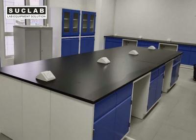 China El laboratorio químico del gabinete azul presenta los muebles del laboratorio de Worktop de la resina de epoxy de 16m m en venta