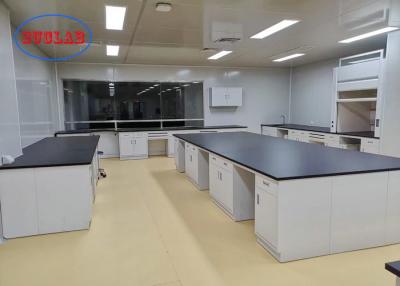 Κίνα Gray White Colour Floor Type Cabient Laboratory Workbench With Phenolic Resin Worktop προς πώληση