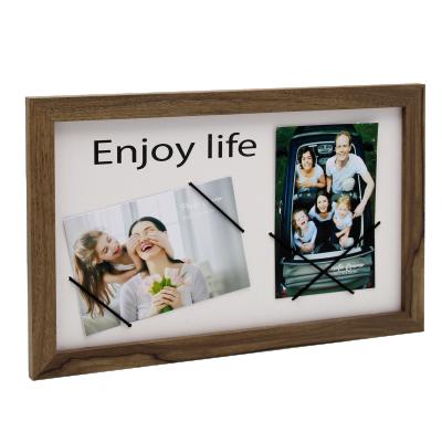 China Factory Fengyuan New Design Wooden Decorative Elastic String Wall Hanging Collage Photo Repair Frames for sale