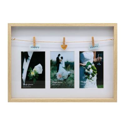 China New Design Eco-Freindly Love Photo Frame Romantic Wooden Modern Home Living Room Decoration Small Wooden Photo Frame for sale