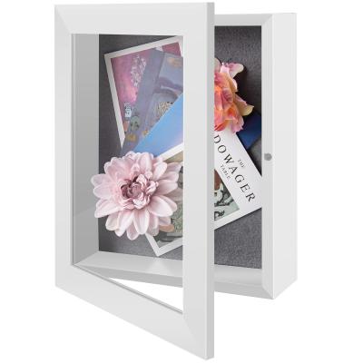 China Wholesale Wall Art Resin Wood Photo Picture Frame 3d Eco-Freindly Wooden Frames Mirror Shade Glass Painting Box for sale