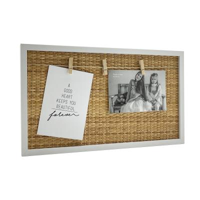 China Wholesale High Quality Eco-Freindly Craft Diy MDF Photo Frame Kids With Hemp Rope And Staples for sale