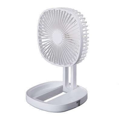 China Outdoor White USB Fan Rechargeable Electric Outlet Mini Fan Portable Home/Office Use Fans for sale