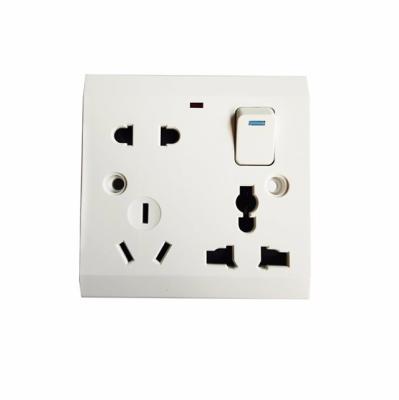 China Multifunction ABS+copper multi-function wall socket 6 pin ABS wall socket eight hole wall socket smart multi function socket with switch for sale