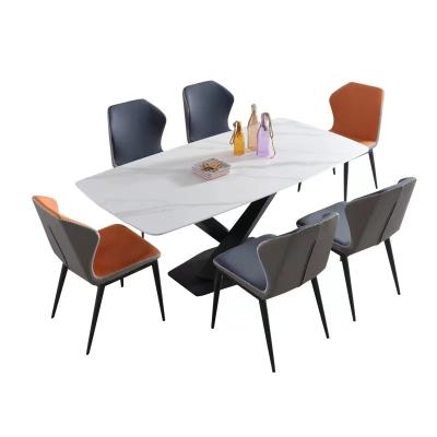 China Wholesale Modern Thick Carbon Steel Support Dining Table Sets Modern Dining Table for sale