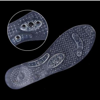 China Foot Massage Silicone Shoe Protector Anti-fatigue 8 Magnets Health Insole Health Transparent Elastomer for sale