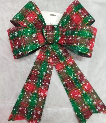 China 2021 home/Christmas decoration the best selling Christmas ribbon bow for hanging for sale