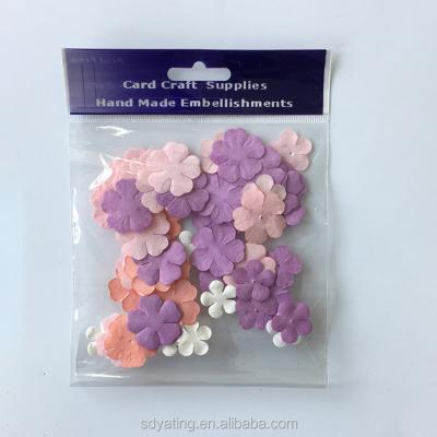 China Europe Handmade Artificial Paper Flower Petal Leaves For Scrapbook Decoration for sale