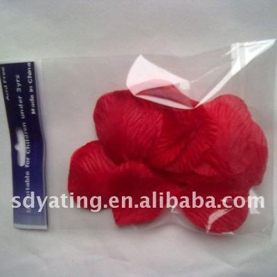 China Africa satin red rose petal, satin flower, artificial flower petal, HY-PT-010 for sale