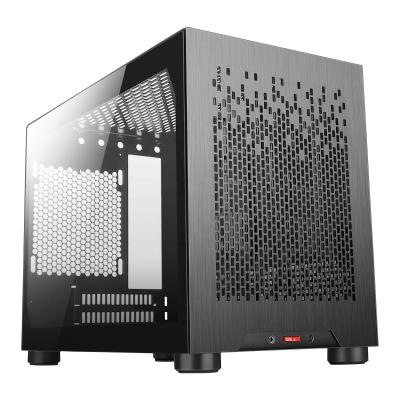 China Newer Side Panel With Window Easy DIY Mid-Tower MATX ITX Gaming Computer Aluminum Alloy PC Chassis Case for sale