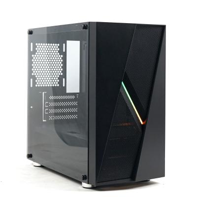 China With Side Panel Window Gaming Computer Chassis Hot Selling Micro Gaming Case Latest New NEWEST With RGB Strip for sale