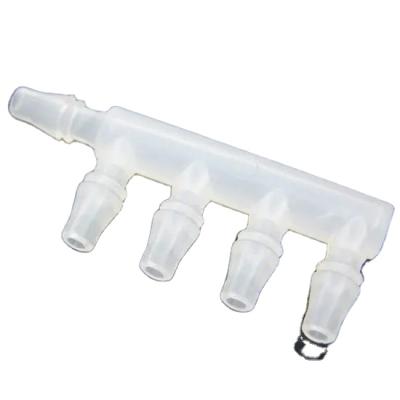 China Medical 5 Way Hoses Pump Oxygen Split Five Port Edge PE Hose Splitter Connector Tooling Mold for sale