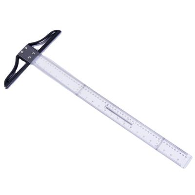 China Hot Selling Eco-Friendly Ruler For Art Framing And Drafting Flexible And Practical Drafting Tool Simple Plastic Transparent School T-Ruler for sale