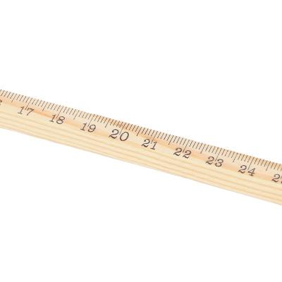 China Wholesale 30cm Square Wooden Straight Ruler Eco-friendly Measuring Ruler Suction Ruler for Study and Work for sale