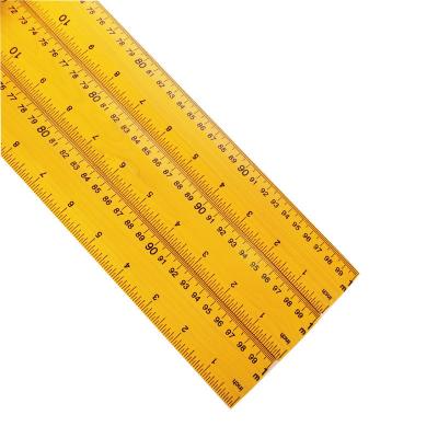 China Eco-Friendly Good Quality 1m Yellow Wooden Rulers for sale