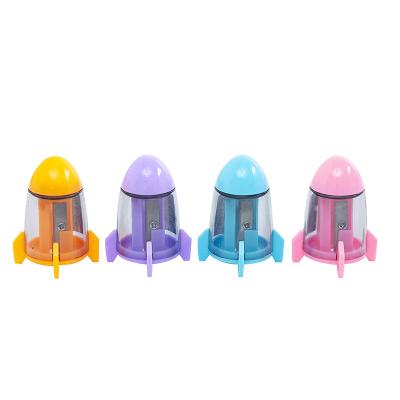 China Creative Schoolchildren Rocket Shape Single-hole Pencil Sharpener Pen Sharpener Student Stationery Gift Awards for sale