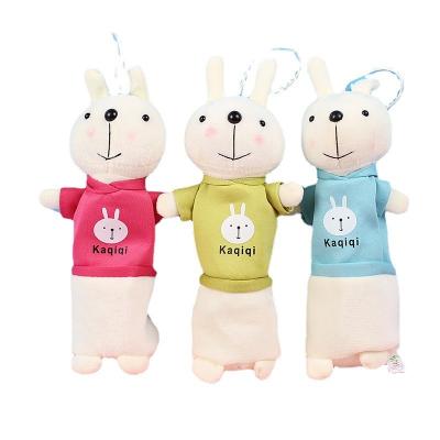 China Fashion Pupil Student Stationery Children Plush Cheap Cartoon Bunny Pencil Bag for sale