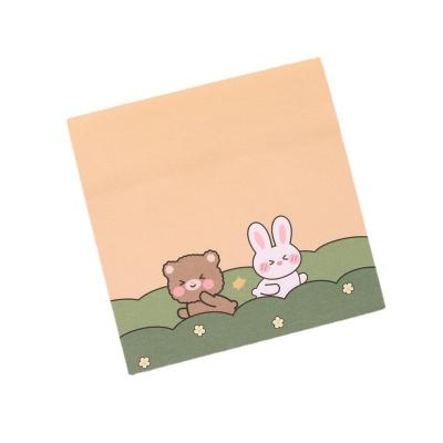 China Wholesale Design Self-adhesive Cartoon Self-adhesive Lovely Memo Pad Colorful Sticky Notes for sale