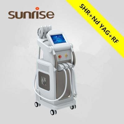 China 3 in 1 multifunction nd:yag elight rf ipl machine for hair removal skin rejuvenation for sale