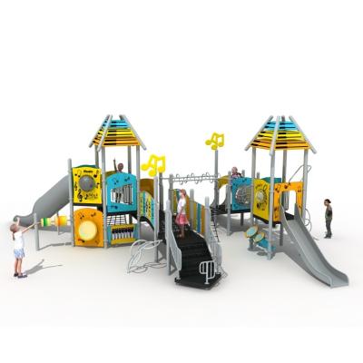 China YY-PE14 outdoor swingset 18 playground for kids playground outdoor air park luxury HDPE slides for sale